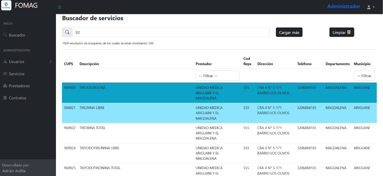 Plataforma Web para la Consulta de Servicios de Salud